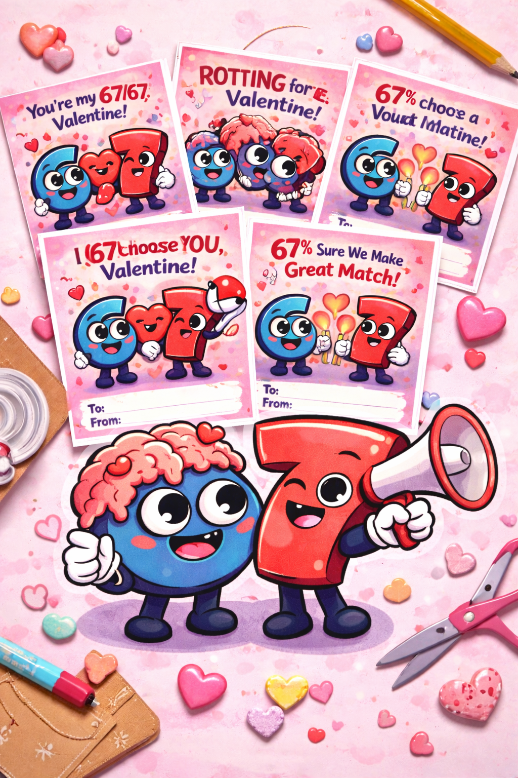 67 Valentines Pack - PRINT AND GO